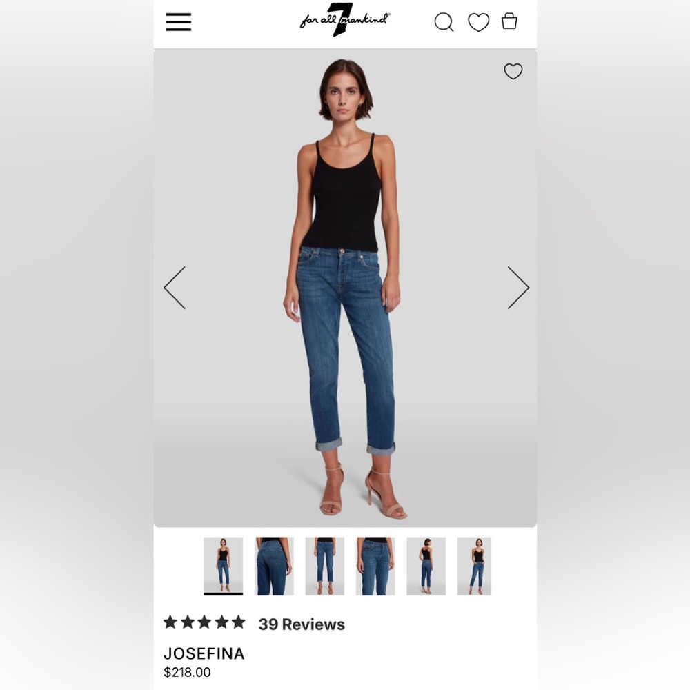 7forallmankind Josefina Skinny Boyfriend denim jeans
